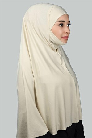 Hazır Türban Peçeli Pratik Eşarp Tesettür Nikaplı Hijab - Namaz Örtüsü Sufle (3XL)