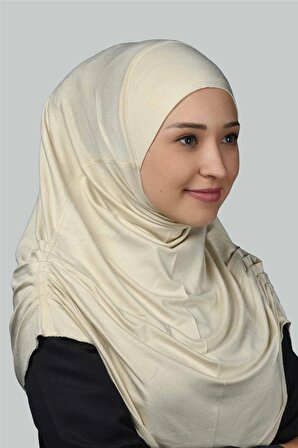 Hazır Türban Büzgülü Pileli Pratik Eşarp Tesettür Hijab - Namaz Örtüsü