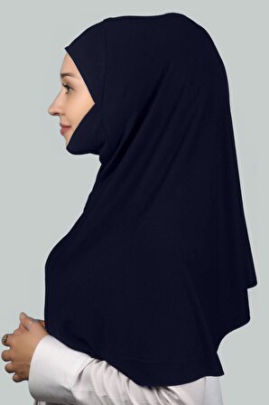 Hazır Türban Peçeli Pratik Eşarp Tesettür Nikaplı Hijab - Namaz Örtüsü Sufle (XL)
