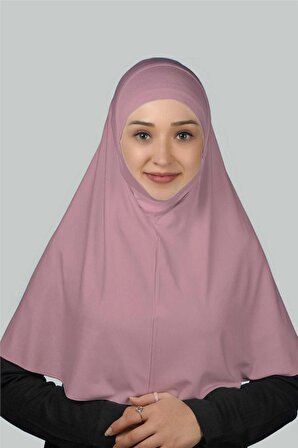 Hazır Türban Peçeli Pratik Eşarp Tesettür Nikaplı Hijab - Namaz Örtüsü Sufle (XL)