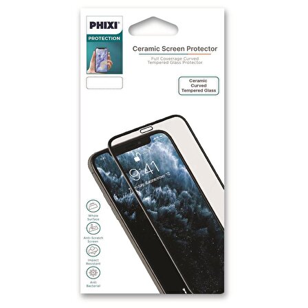 Phixi 9H Ceramic General Mobile GM21 Siyah Ekran Koruyucu