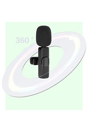 K9 Kablosuz Yaka Mikrofonu Mini Taşınabilir Mikrofon Typ-c