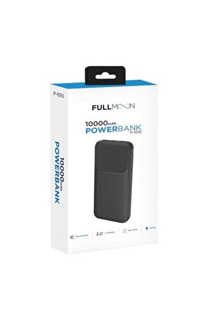 Torima FullMoon P-1010 10000 mAh Hızlı Şarj Powerbank Beyaz 