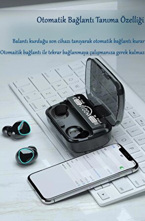TT Damix M10 Bluetooth Kablosuz Led Gösterge Panelli Kulak İçi Oyuncu Kulaklığı