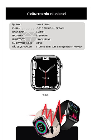 Pukka Dijital DT8 ULTRA Siyah Akıllı Saat