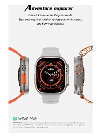 Torima T800 Ultra Global Smartwatch Gri Akıllı Saat