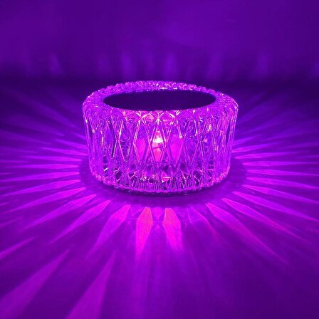 LW-9 Şarjlı Kristal Elmas Masa Lambası Dokunmatik Romantik Akrilik Led Gece Lambası