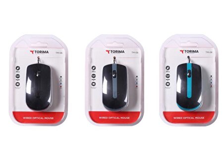 Torima TM-06 Kablolu Gri Optik Mouse