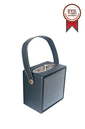 Torima X2 Taşınabilir Wooden Case Bluetooth Hoparlör Siyah