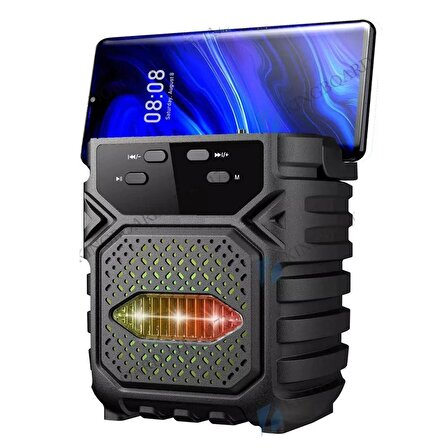 GTS-1173 Taşınabilir Rgb Ledli Bluetooth Hoparlör Usb-Tf-Fm Radyo
