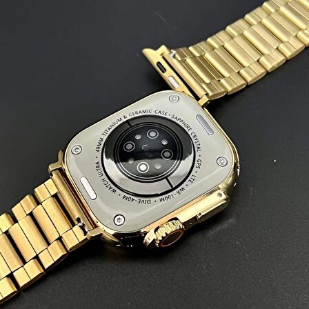 Js Ultra 9 BT Çağrı Destekli Akıllı Saat Gold