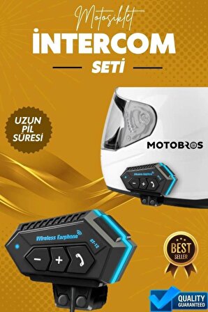 Torima BT12 Motosiklet Bluetooth Intercom Interkom Dinleme Ve Konuşma Özellikli Su Geçirmez Kulaklık