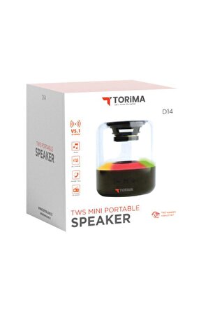 Torima D14 Taşınabilir Kablosuz Bluetooth Hoparlör Beyaz