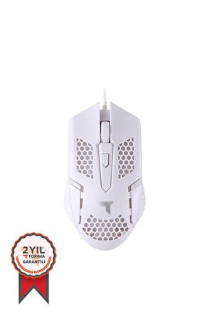 Torima TM-15 USB RGB Aydınlatmalı Gaming Oyuncu Mouse Beyaz