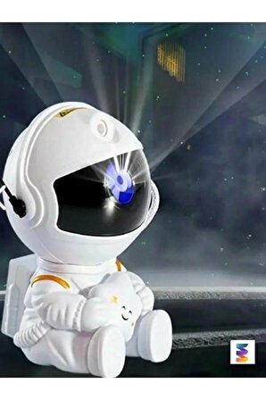 Torima LW-6 Mini Beyaz Yıldız Projektör Astronot Işıklı Galaksi Samanyolu Projektör Gece Lambası