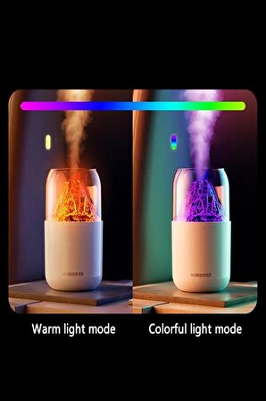 Torima Y10 Beyaz Volkan Nemlendirici Renkli Ortam Işığı Yağ Difüzörü Masaüstü Sessiz Aromaterapi Makinesi