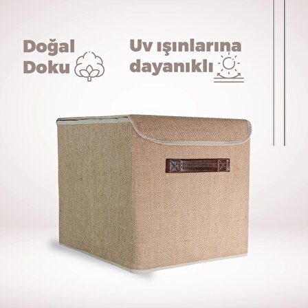 Cuty Home Çok Amaçlı Jut Kutu Kapaklı