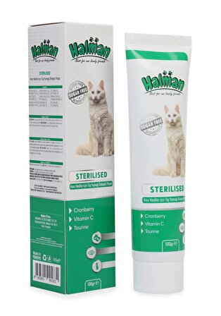 Halman Sterilised Paste Kısır Kediler İçin Tüy Yumağı Önleyici Macun 100 GR