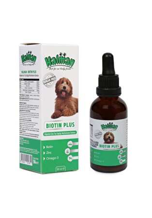 Halman Biotin Plus Köpek Tüy Sağlığı Multivitamin Damlası 50 ML