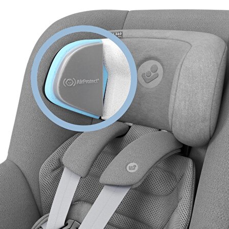 Maxi-Cosi Pearl 360 SlideTech 360° Dönebilen Isofix Bazalı 0 - 18 kg Oto Koltuğu Gri