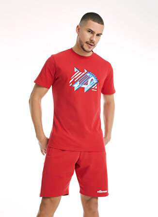 Ellesse Kırmızı Erkek Bisiklet Yaka T-Shirt EM023-RD