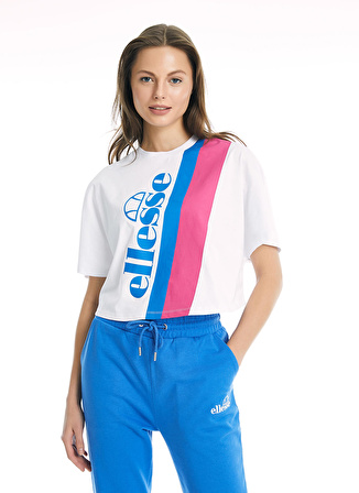 Ellesse Beyaz Kadın Bisiklet Yaka T-Shirt CF008-WT