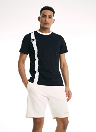 Ellesse Bisiklet Yaka Düz Siyah Erkek T-Shirt EM017-BK Erkek T-shirt