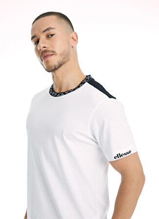 Ellesse Beyaz Erkek Bisiklet Yaka T-Shirt EM018-WT