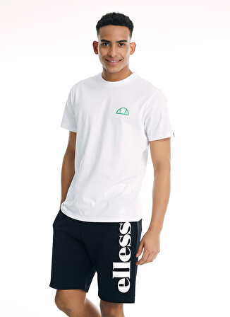 Ellesse Beyaz Erkek Bisiklet Yaka T-Shirt EM025-WT
