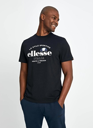 Ellesse Siyah Erkek Bisiklet Yaka T-Shirt EM141-BK