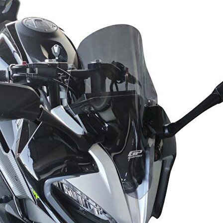 GP Kompozit CF Moto 250 SR 2020-2023 Uyumlu Ön Cam Siyah 42CM