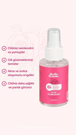 Belle Femme Gül Özlü Yüz Temizleme Spreyi 100 ml.