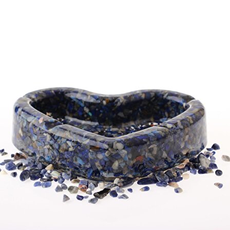 Lapis Lazuli Taşı Epoksi Kül Tablası