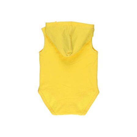 Panço Erkek Çocuk Kapşonlu Aplike Detaylı Body Sarı