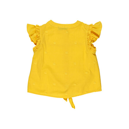 Kız ÇocukBeli Bağlamalı Gömlek Sarı