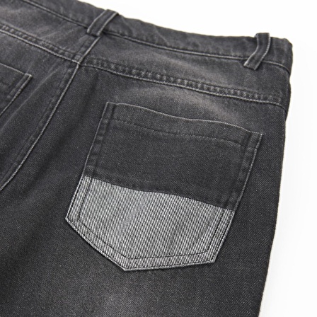 Panço Erkek Çocuk Yıkamalı Denim Pantolon Siyah