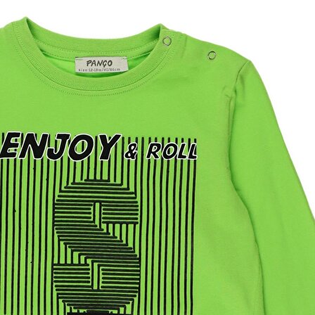 Panço Erkek Çocuk Baskılı T-Shirt Yeşil