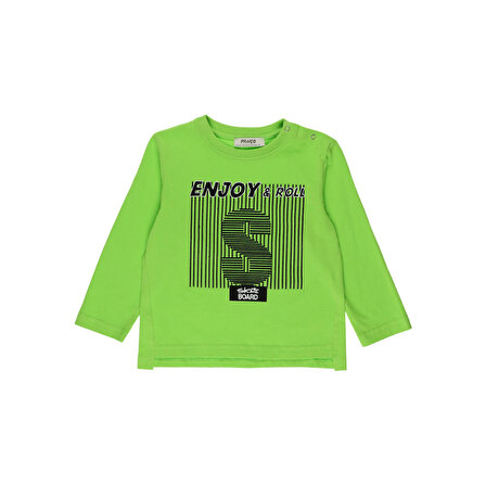 Panço Erkek Çocuk Baskılı T-Shirt Yeşil