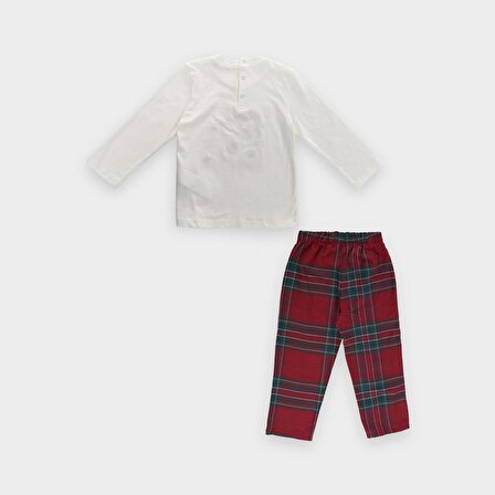 Erkek ÇocukYılbaşı Temalı Pijama Takımı Kırmızı