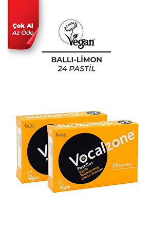 Vocalzone Ballı Limonlu Pastil 24'lü + 2'li Paket