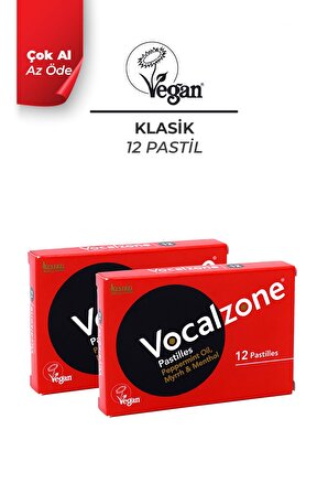 Vocalzone Klasik Pastil 12'li + 2'li Paketler