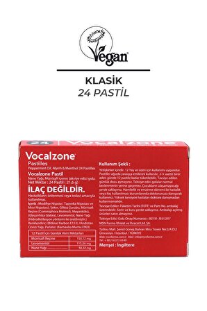 Vocalzone Klasik Pastil 24'lü + Vocalzone Adult (Yetişkin) Sprey 20ml