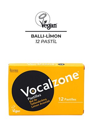 Vocalzone Ballı Limonlu Pastil 12'li + Vocalzone Adult (Yetişkin) Sprey 20ml