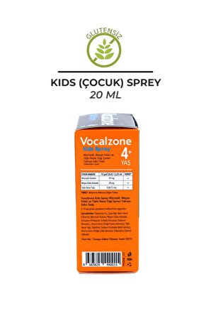 Vocalzone Kids (Çocuk) Sprey 20ml + 3'lü Paket