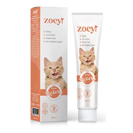Zoey Relax Paste Kediler için Rahatlık ve Sakinliği Desteleyen Malt 100 gr