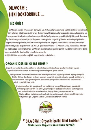 Dr.Worm Süs Bitkileri Mantar Koruyucu & Önleyici (Orkide, Çiçekli &Çiçeksiz, Kaktüs&Sukulent) 100 ML
