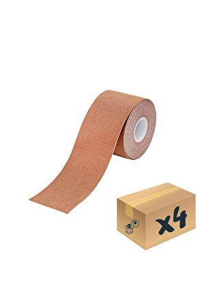 Vzn Kinesio Sport Tape – Sporcu Ağrı Bandı 5m X 5cm Ten Rengi 4 Adet