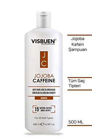 Jojoba & Kafein 15 Doğal Aktifli Saç Dökülmesine ve Kırılmasına Karşı Şampuan