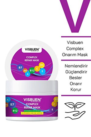 Complex Onarım Saç Maskesi 15 Doğal Aktifli Besleyici Güçlendirici ve Nemlendirici Bakım Butter