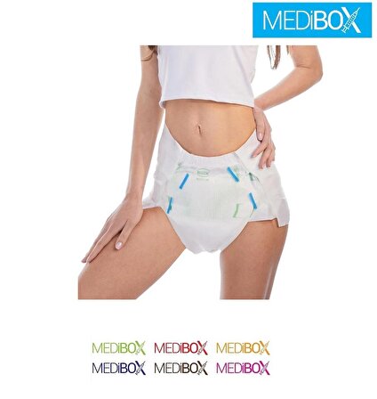 MEDIBOX Yetişkin Bel Bantlı Hasta Bezi Orta Boy Medium 60 Adet Erkek Kadın - 2 Paket